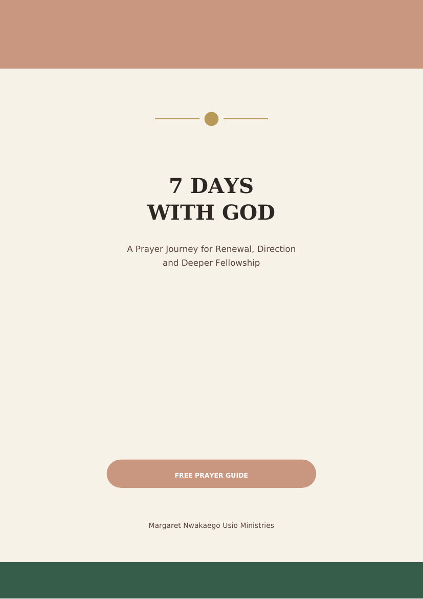 7 Days With God prayer guide cover
