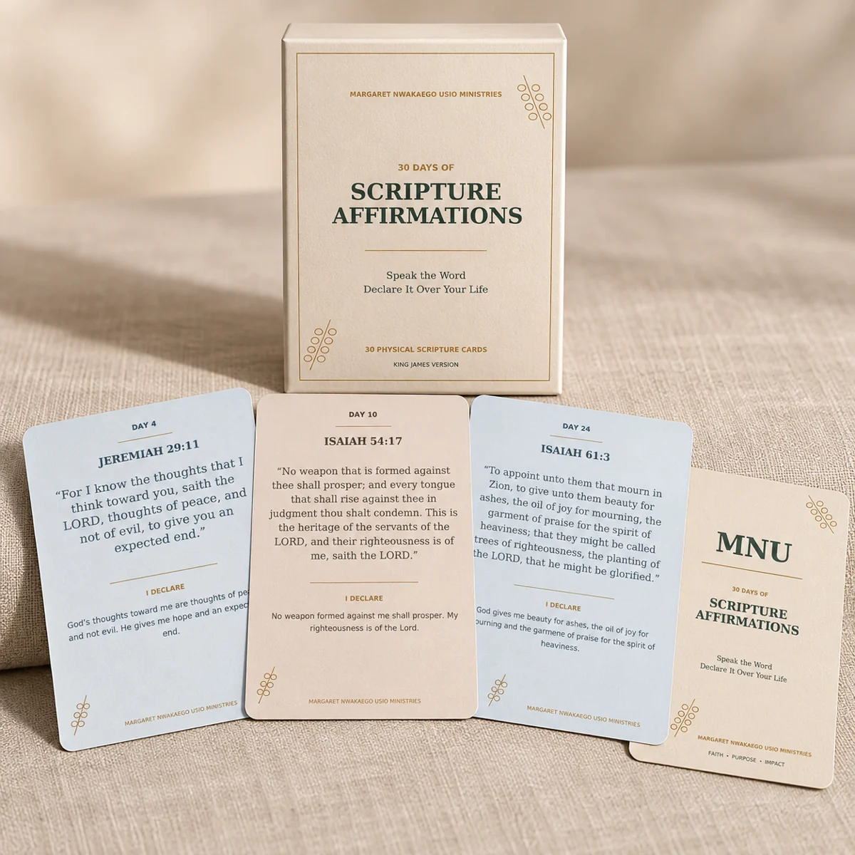 30 Days of Scripture Affirmations physical card set